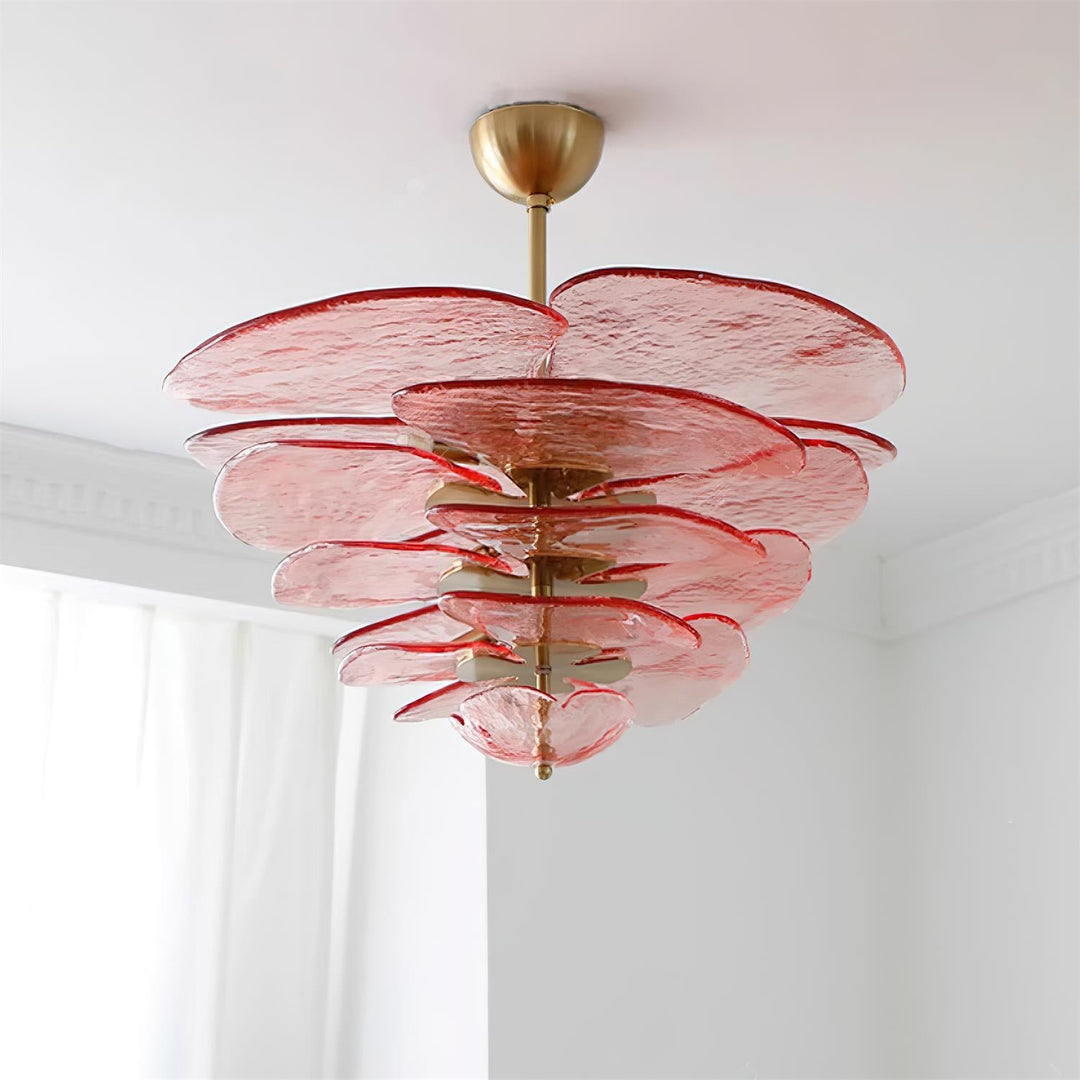 Golden Petals Murano Chandelier