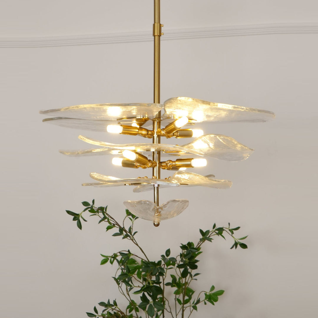 Golden Petals Murano Chandelier