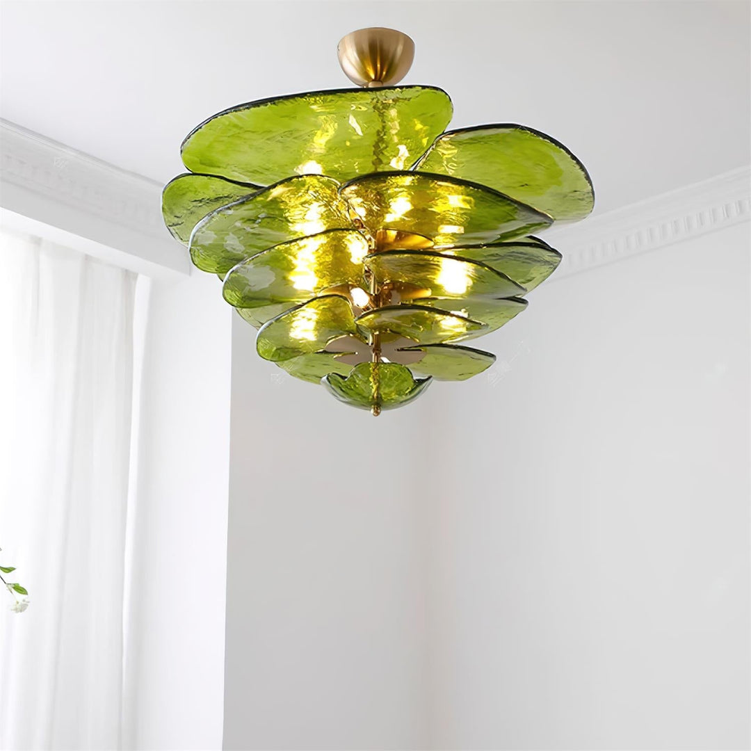 Golden Petals Murano Chandelier