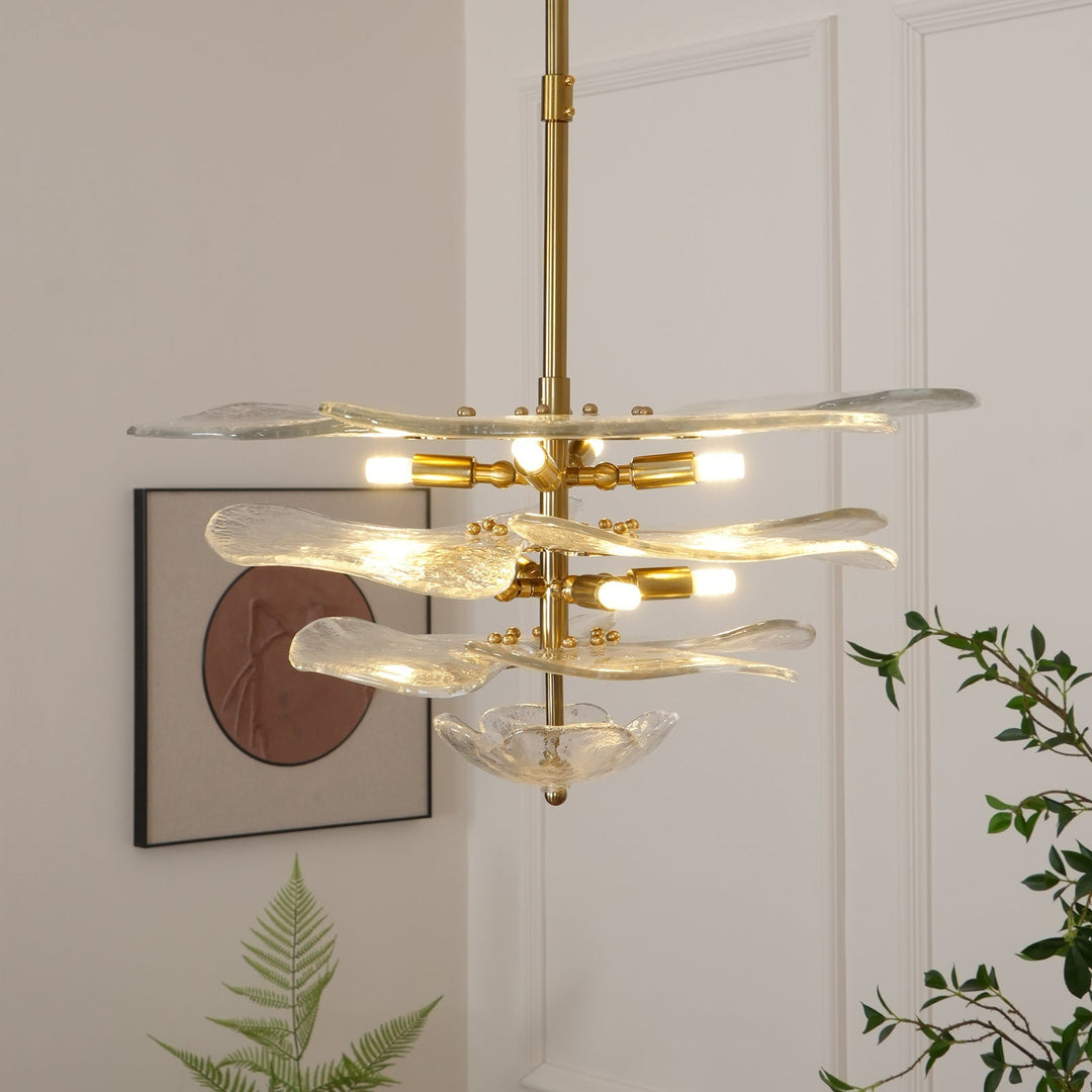 Golden Petals Murano Chandelier