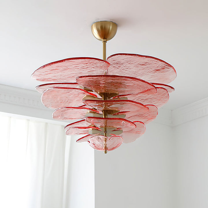 Golden Petals Murano Chandelier