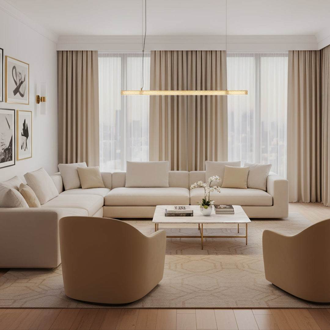 Golden Veil Linear Pendant Lamp - Vakkerlight