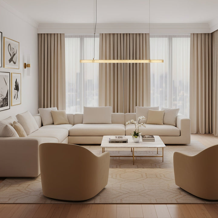 Golden Veil Linear Pendant Lamp - Vakkerlight