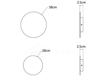 مصباح حائط على شكل كلب — Dimension drawings 1