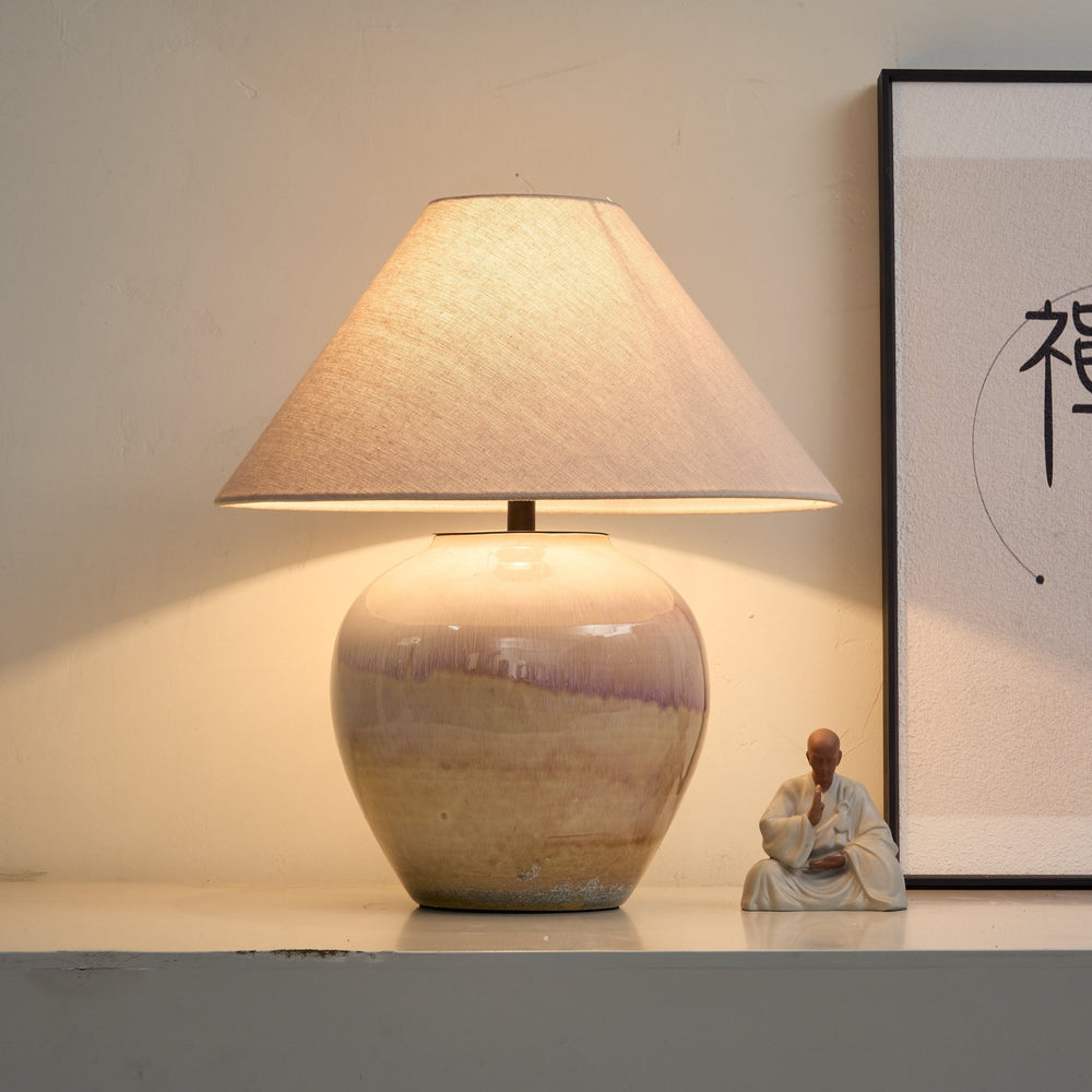 Gradient Hued Ceramic Jar Table Lamp - Vakkerlight