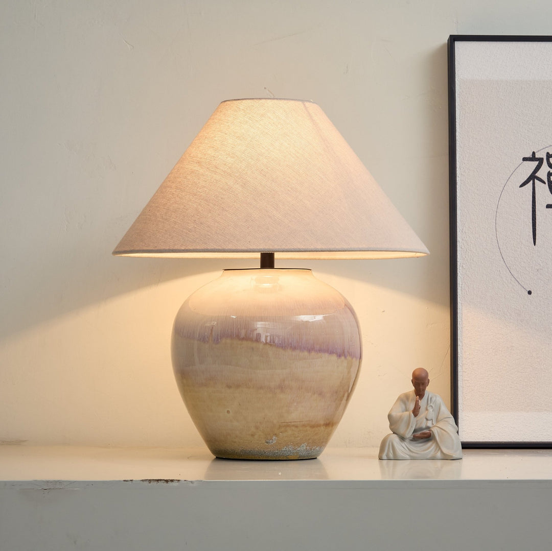 Gradient Hued Ceramic Jar Table Lamp - Vakkerlight