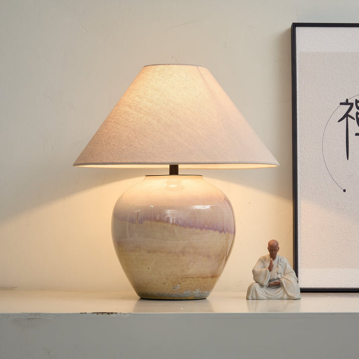 Gradient Hued Ceramic Jar Table Lamp - Vakkerlight