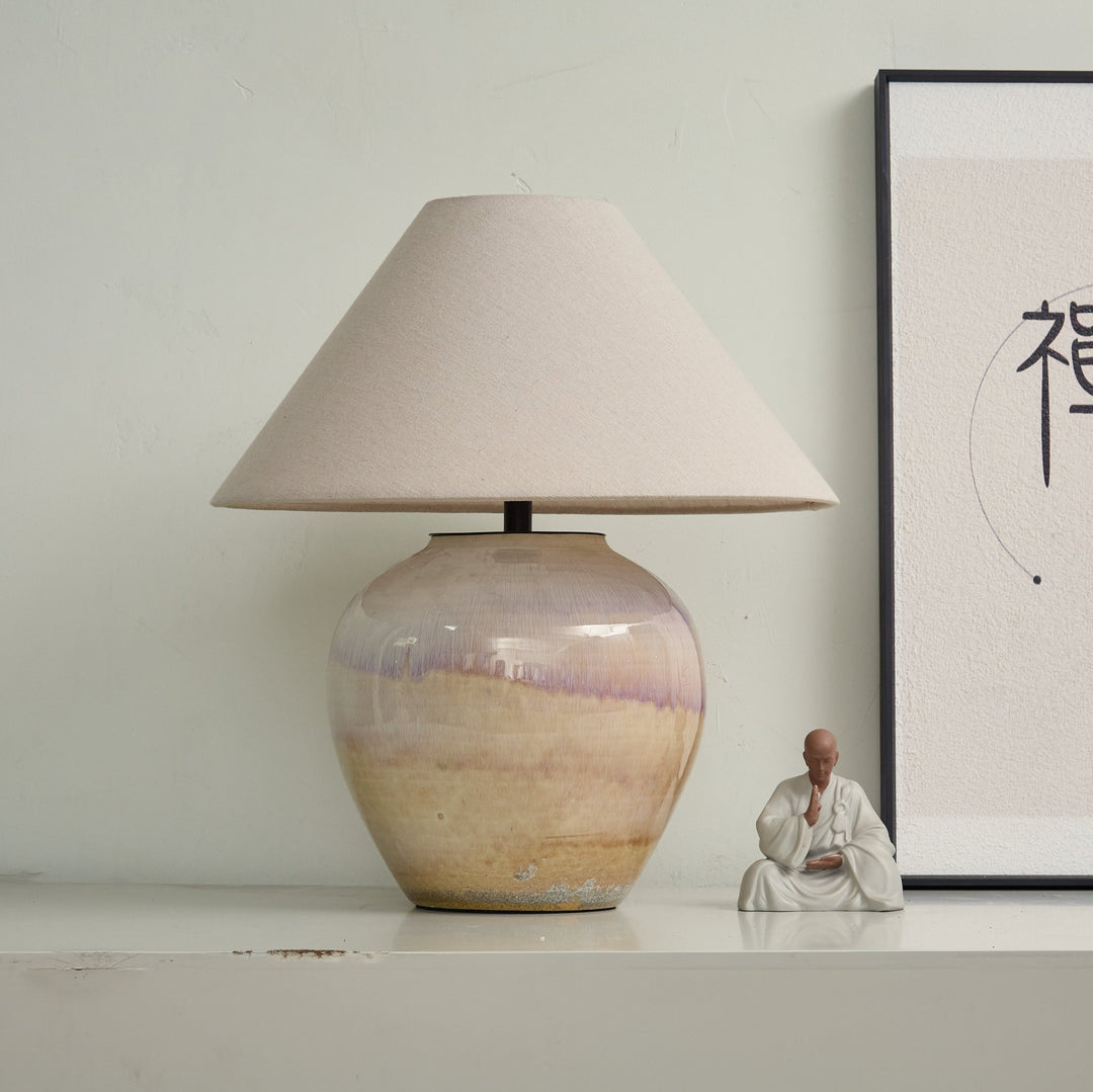 Gradient Hued Ceramic Jar Table Lamp - Vakkerlight