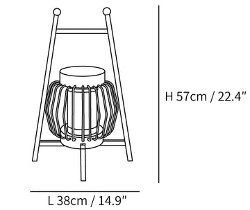 Grau Outdoor Table Lamp — Dimension drawings 1