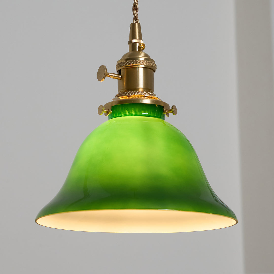 Green Bell Pendant Light