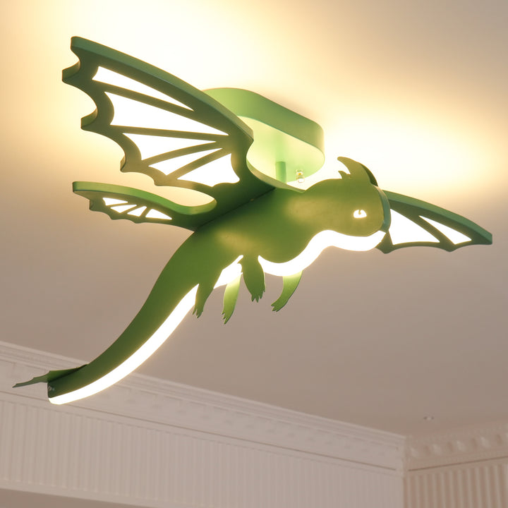 Groene dinosaurus plafondlamp