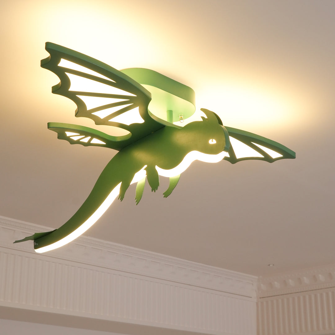 Groene dinosaurus plafondlamp