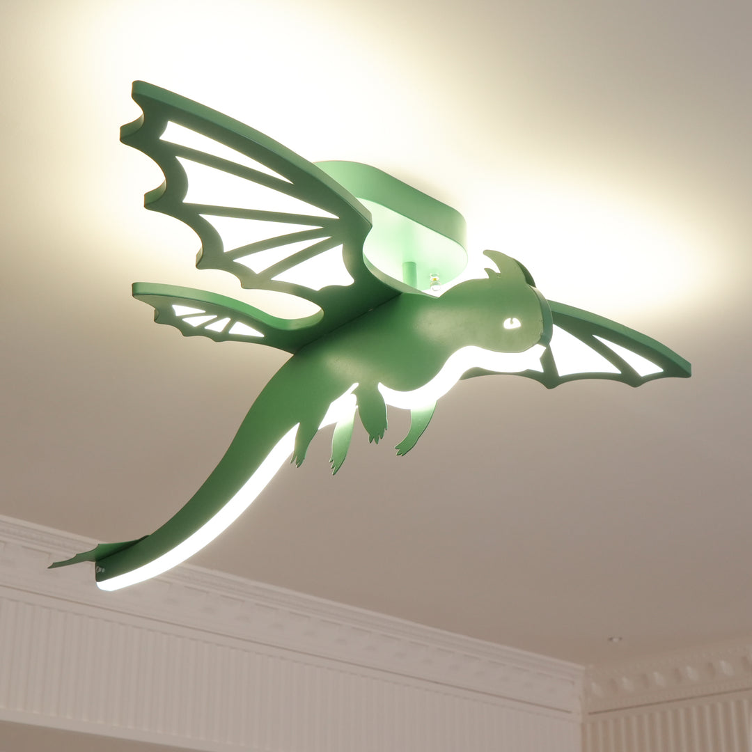 Groene dinosaurus plafondlamp