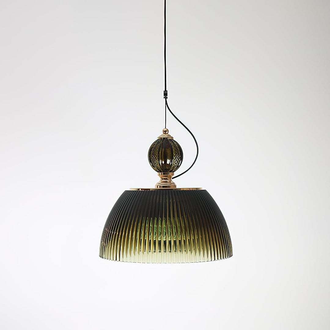 Green Glass Bowl Pendant Lamp - Vakkerlight