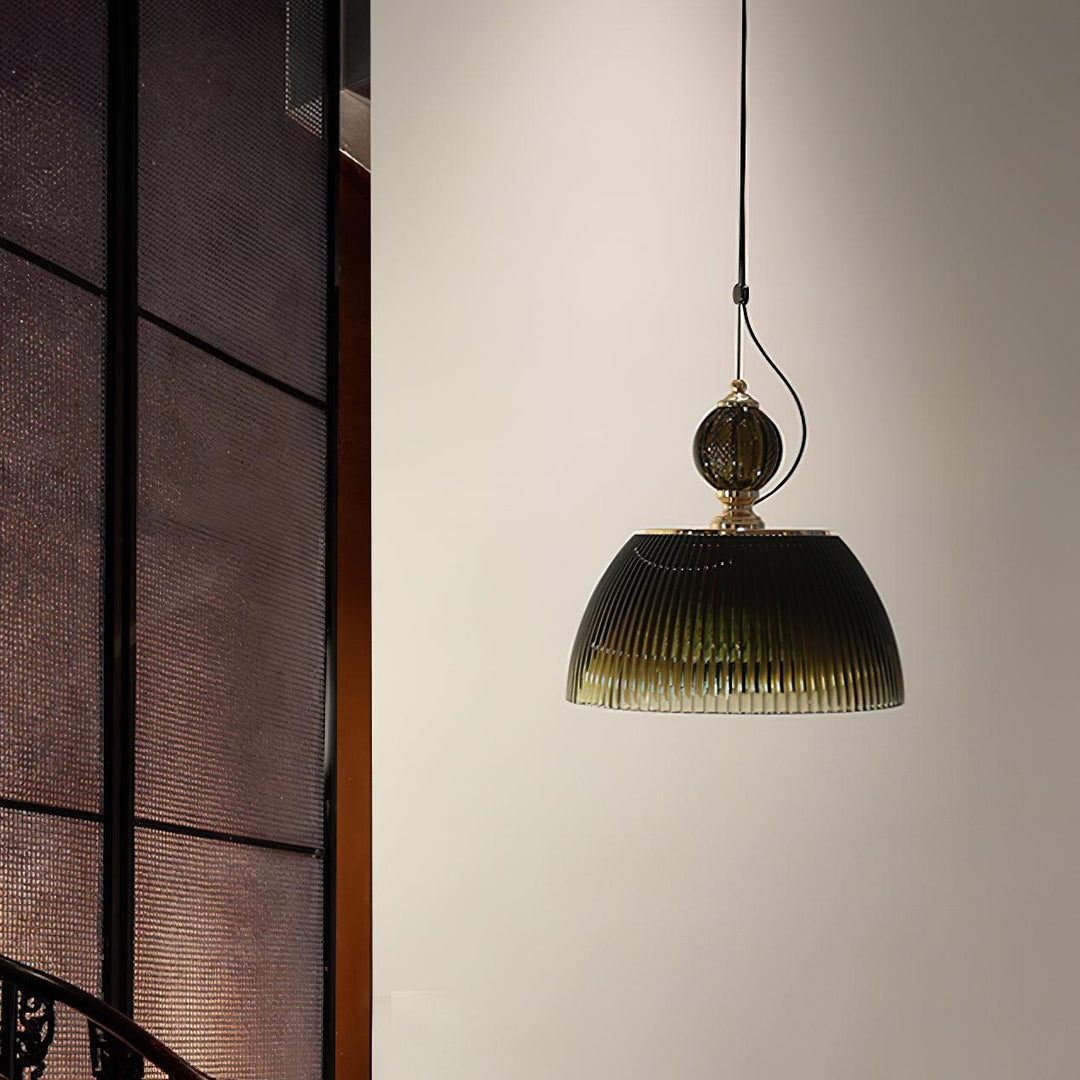 Green Glass Bowl Pendant Lamp - Vakkerlight