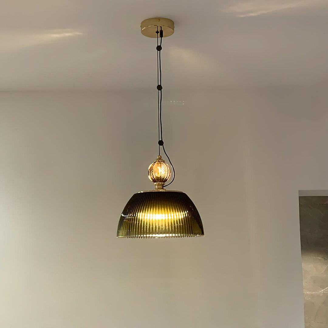 Green Glass Bowl Pendant Lamp - Vakkerlight