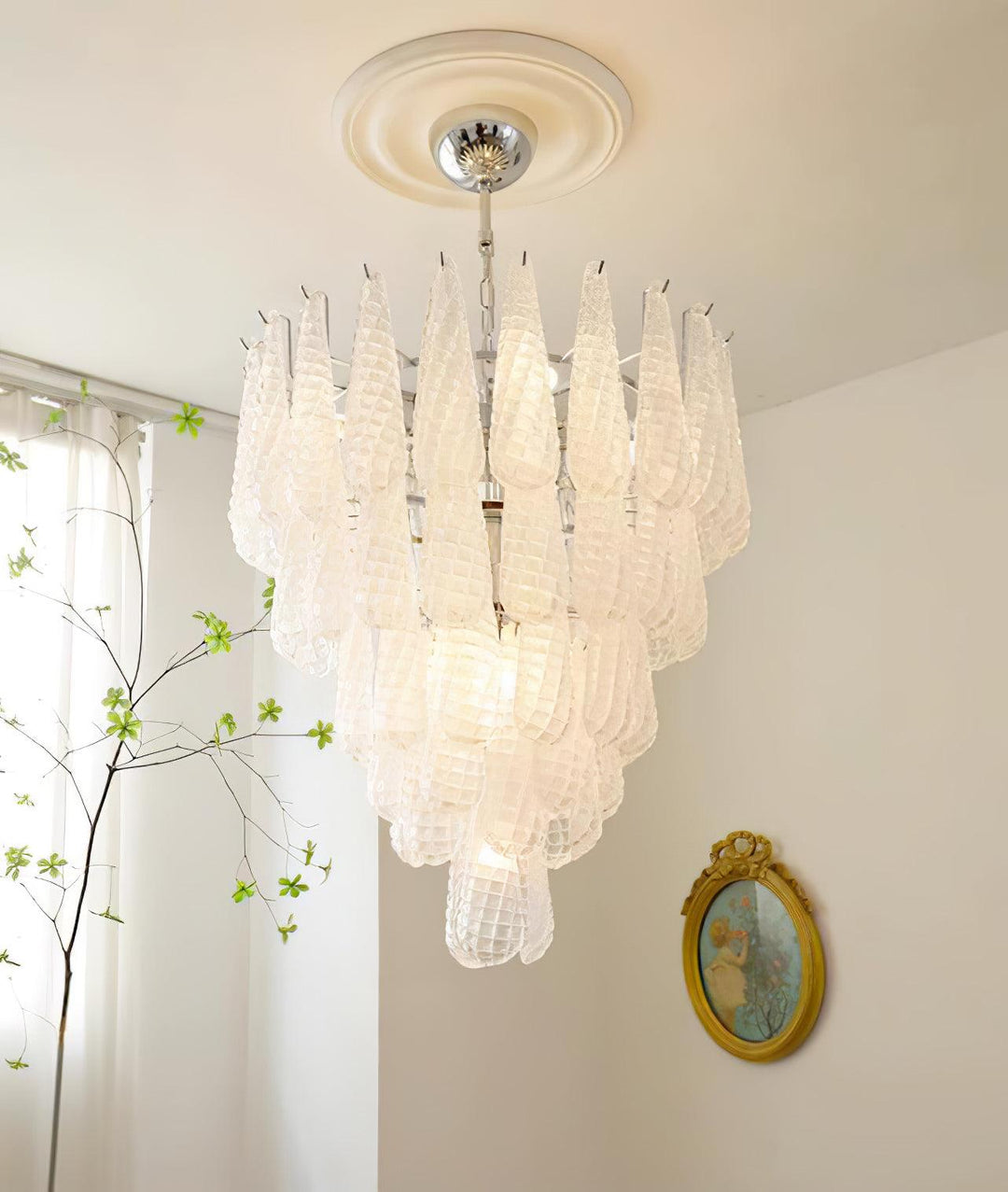 Grid Glass Waterfall Chandelier - Vakkerlight