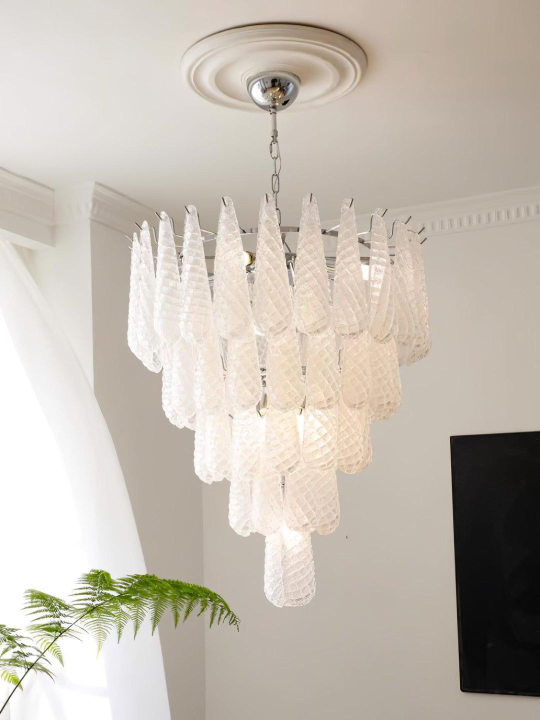 Grid Glass Waterfall Chandelier - Vakkerlight