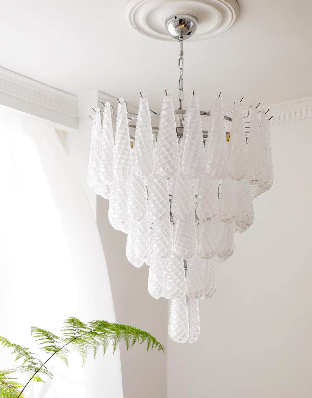 Grid Glass Waterfall Chandelier - Vakkerlight