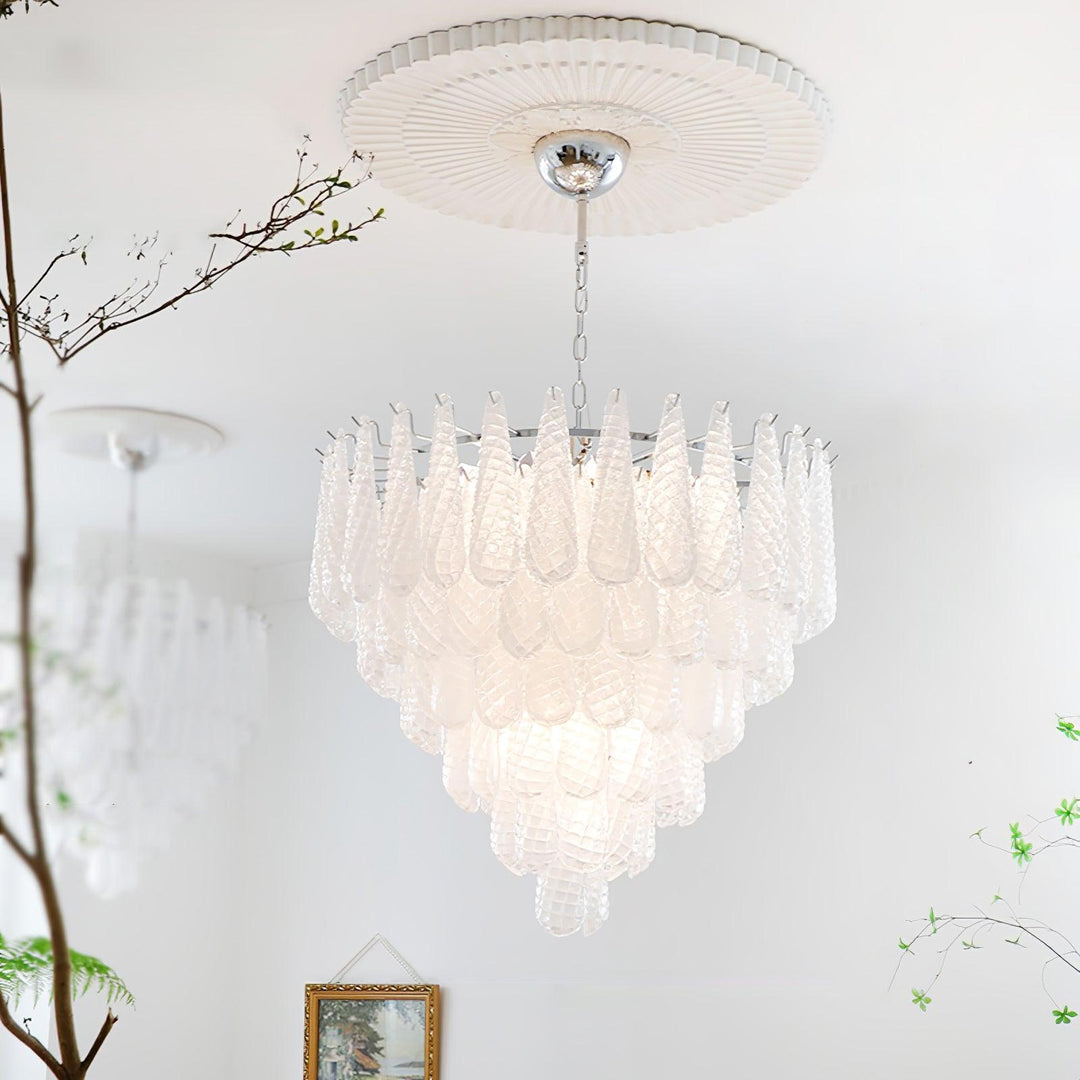 Grid Glass Waterfall Chandelier - Vakkerlight