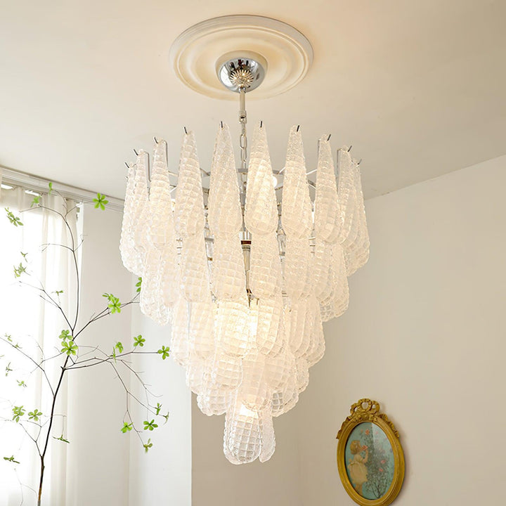 Grid Glass Waterfall Chandelier - Vakkerlight