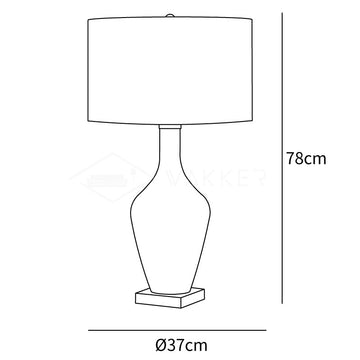 Lâmpada de Mesa Hagano — Dimension drawings 1