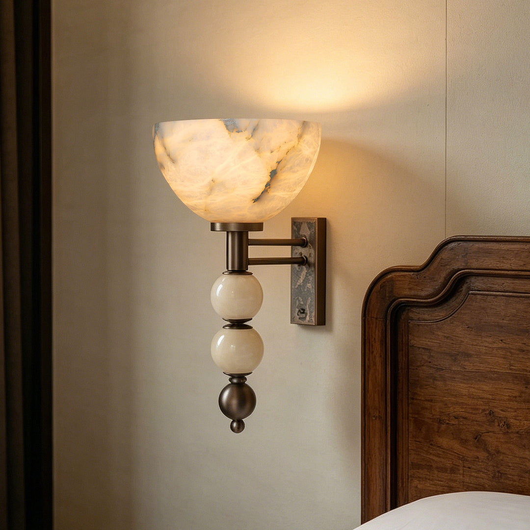 Halden Alabaster Bowl Wall Sconce