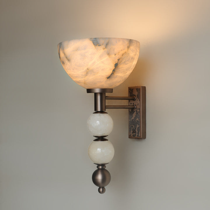 Halden Alabaster Bowl Wall Sconce