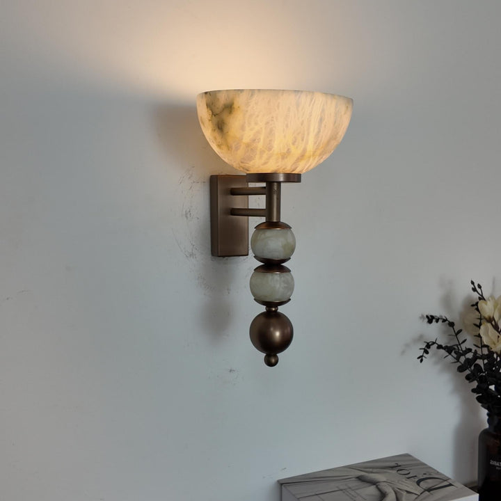 Halden Alabaster Bowl Wall Sconce