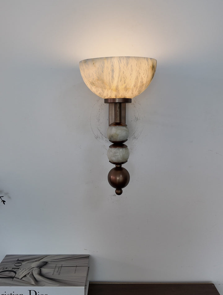 Halden Alabaster Bowl Wall Sconce