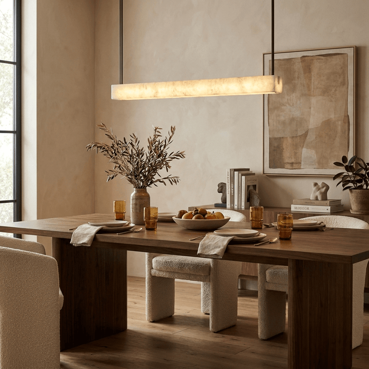 Halia Alabaster Linear Pendant Lamp - Vakkerlight