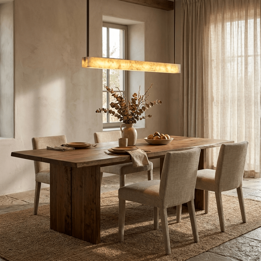 Halia Alabaster Linear Pendant Lamp - Vakkerlight