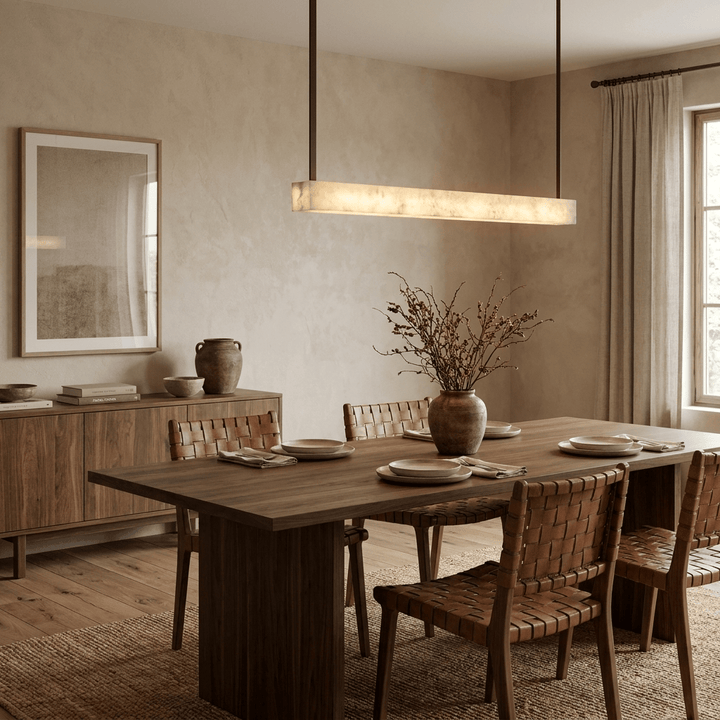 Halia Alabaster Linear Pendant Lamp - Vakkerlight