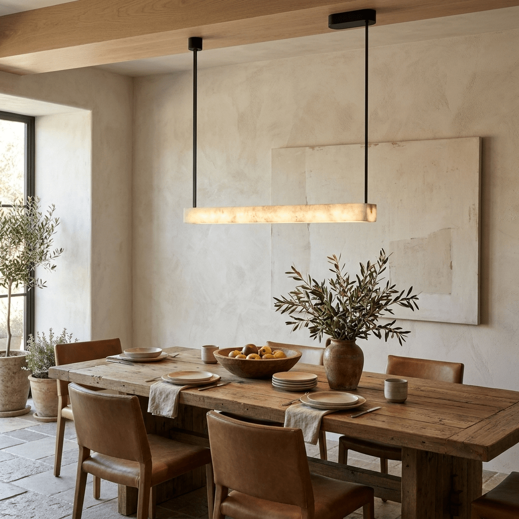 Halia Alabaster Linear Pendant Lamp - Vakkerlight