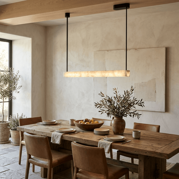 Halia Alabaster Linear Pendant Lamp - Vakkerlight