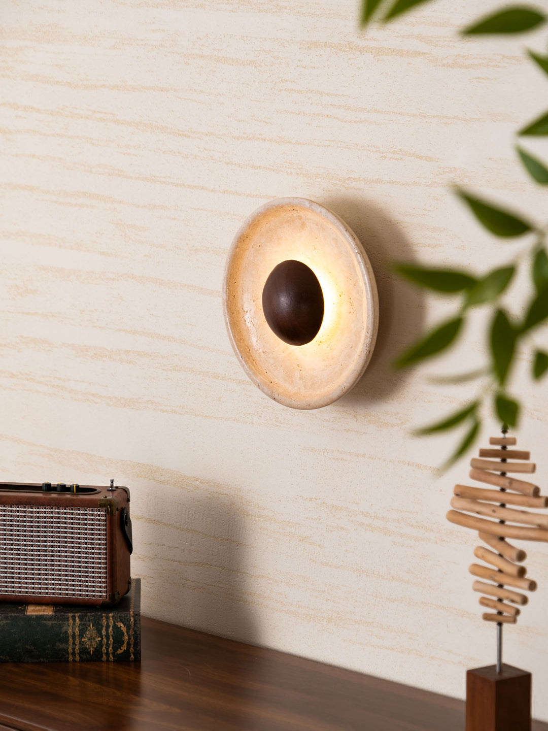 Halo Travertine Wall Light - Vakkerlight