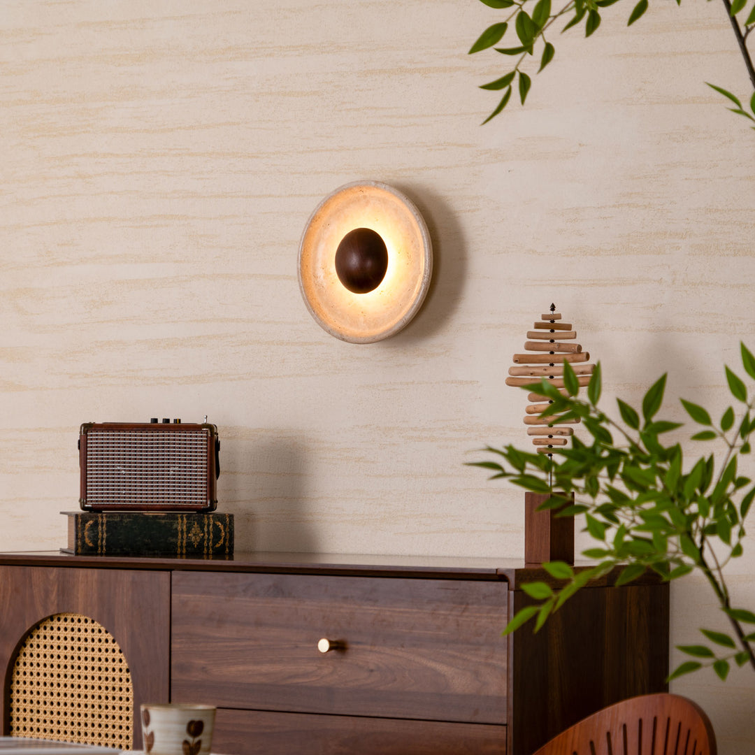 Halo Travertine Wall Light - Vakkerlight