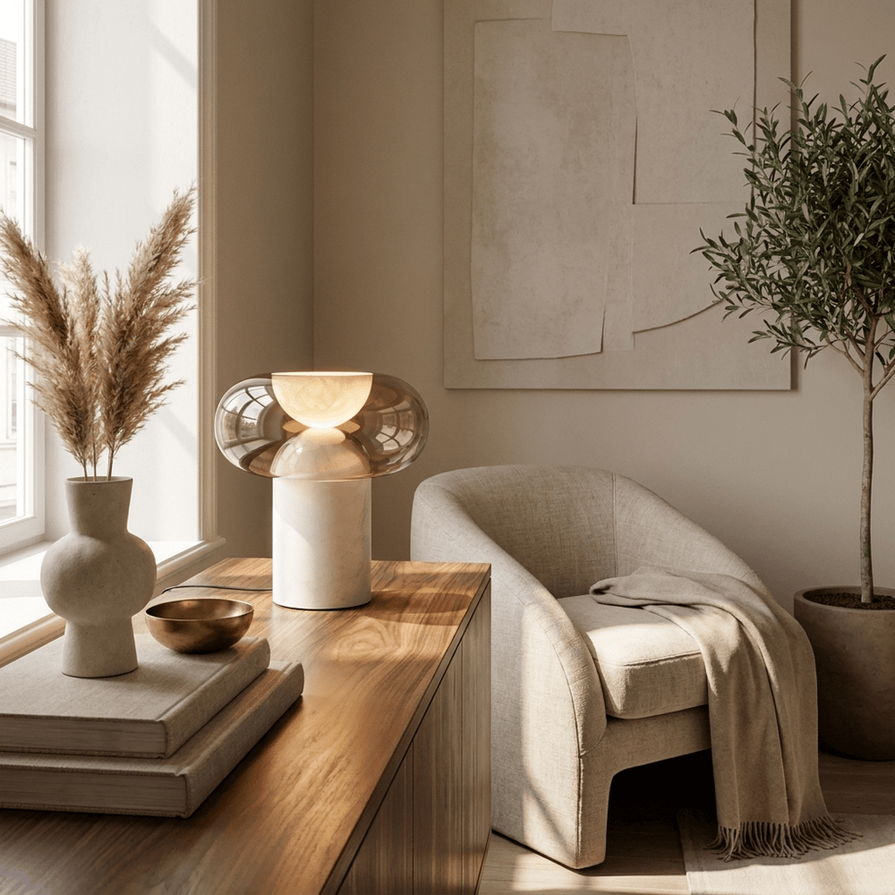 Halo Alabaster Table Lamp - Vakkerlight