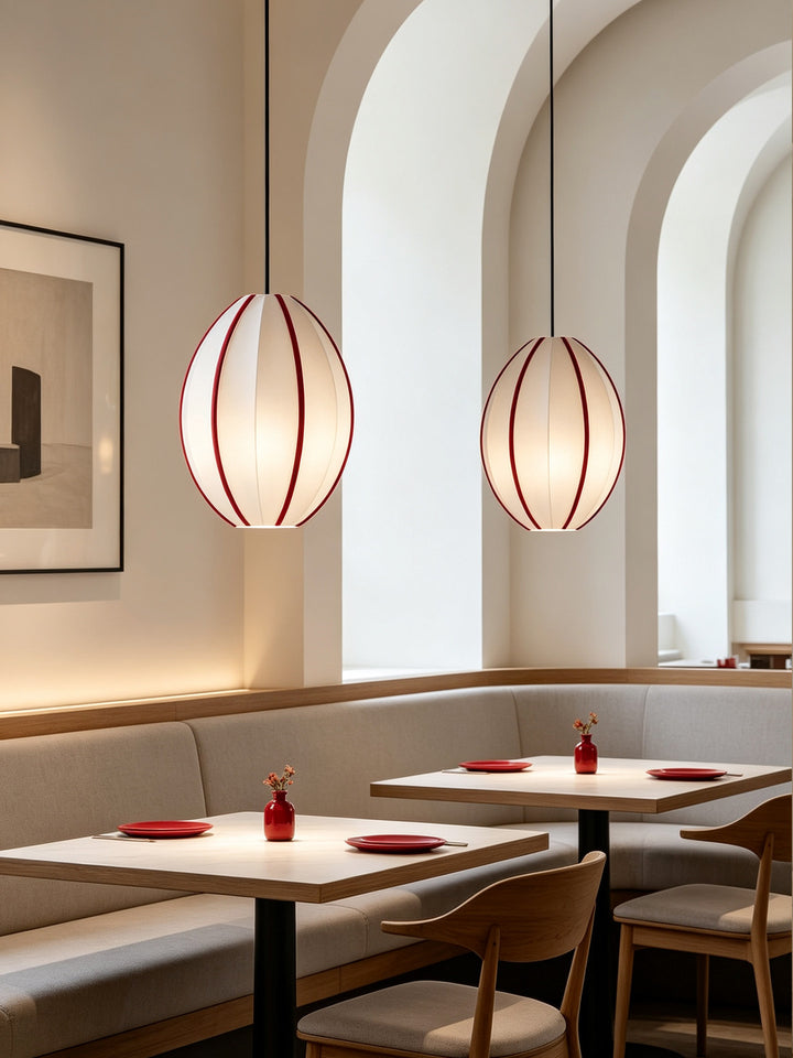 Halo Fabric Globe Pendant Light