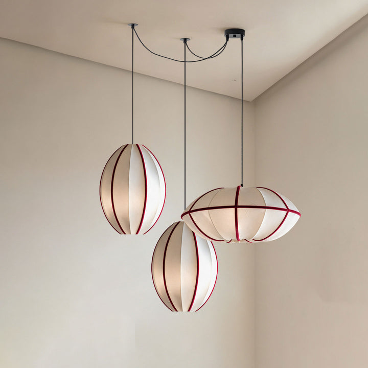 Halo Fabric Globe Pendant Light