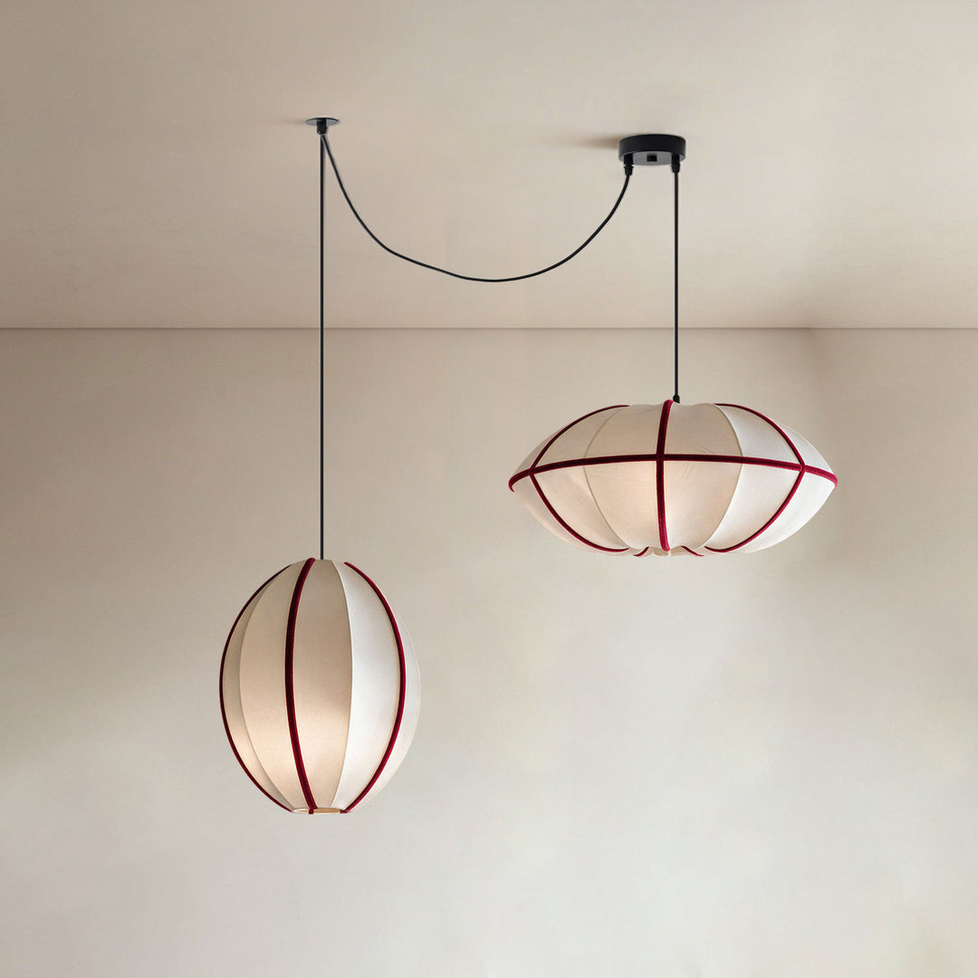 Halo Fabric Globe Pendant Light