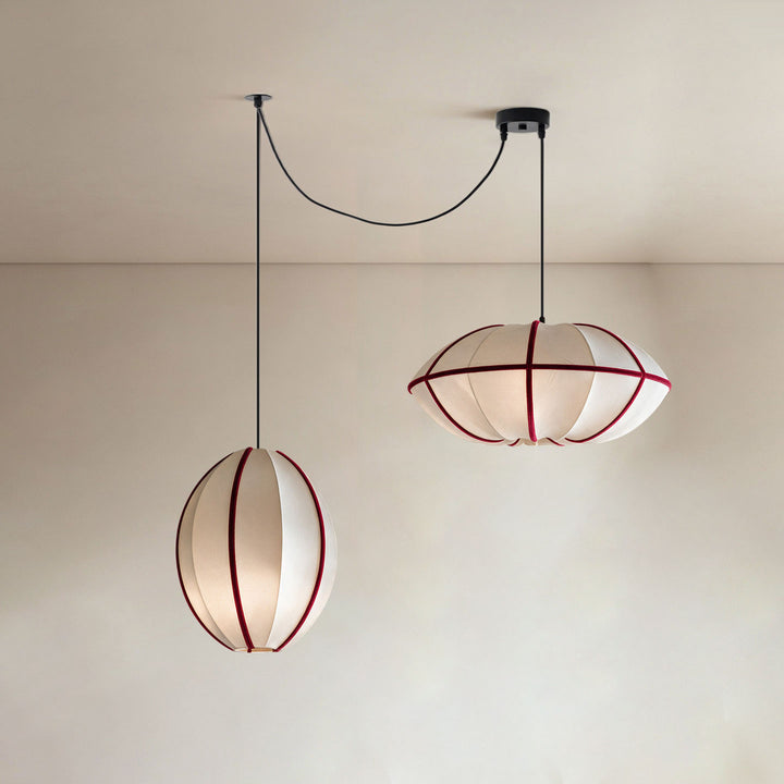 Halo Fabric Globe Pendant Light