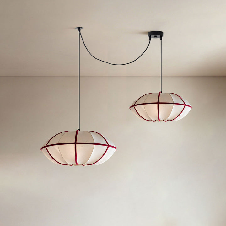 Halo Fabric Globe Pendant Light