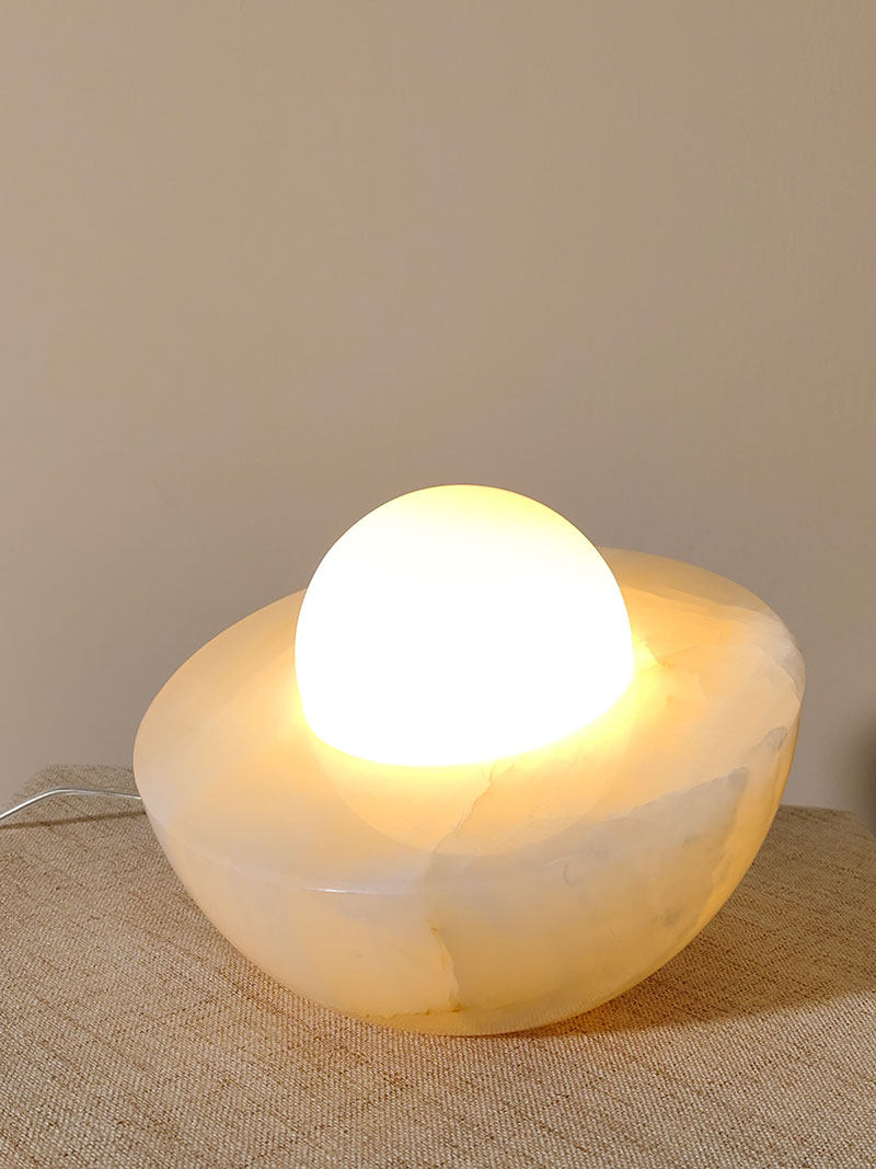 Halo Pebble Stone Table Lamp