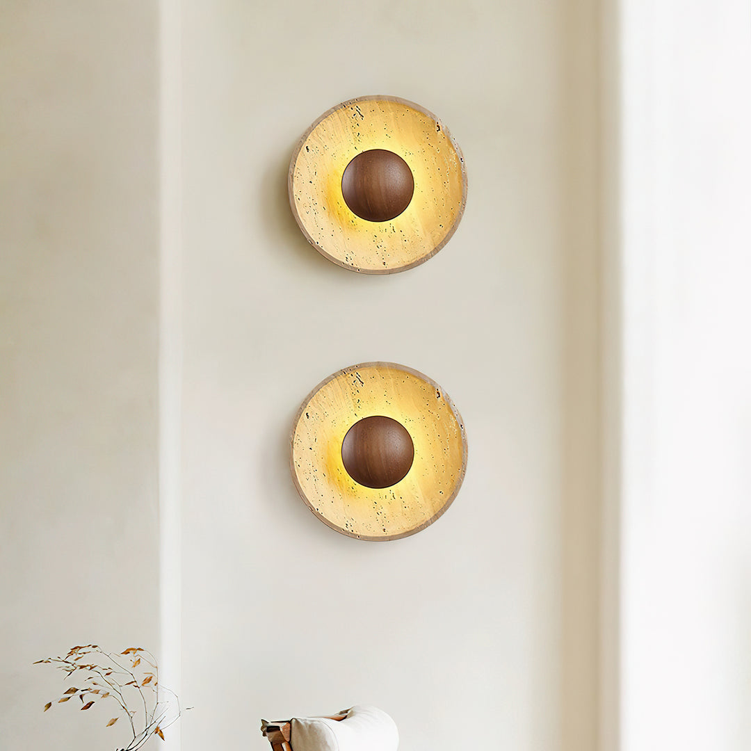 Halo Travertine Wall Light - Vakkerlight