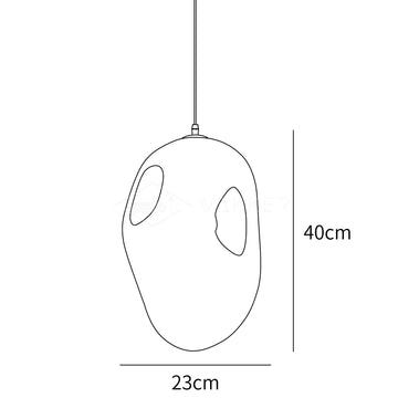 Lampada Sospesa Hand-Built White — Dimension drawings 1
