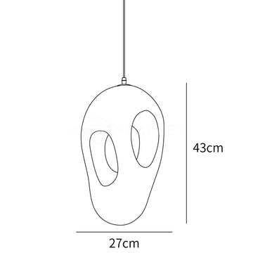 Lampada Sospesa Hand-Built White — Dimension drawings 2