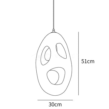Lampada Sospesa Hand-Built White — Dimension drawings 3