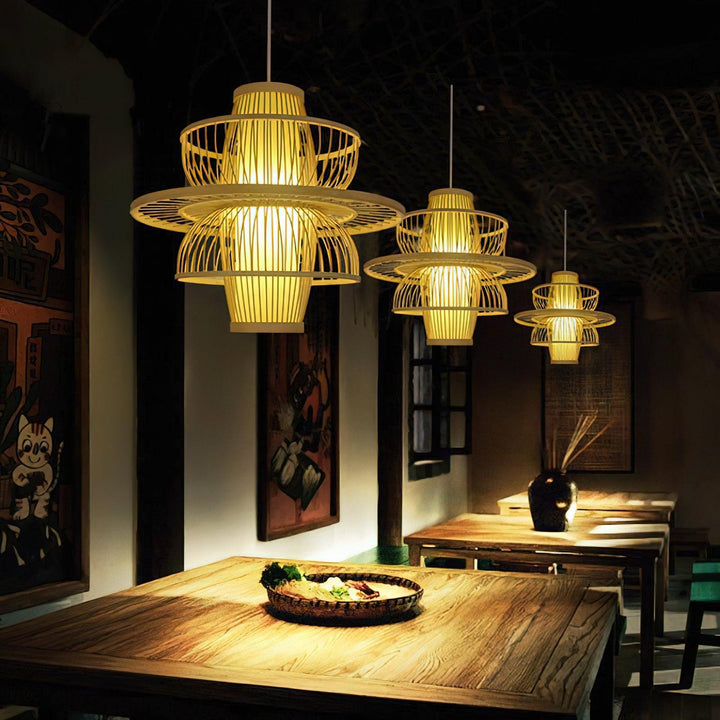 Handmade Sigyn Bamboo Pendant Lamp - Vakkerlight