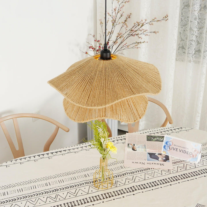 Handmade Straw Hat Pendant Lamp - Vakkerlight